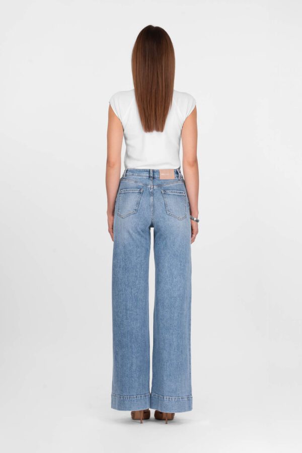 Sartoria Tramarossa JEANS VIOLA WIDE LEG IN DENIM BLU CHIARO