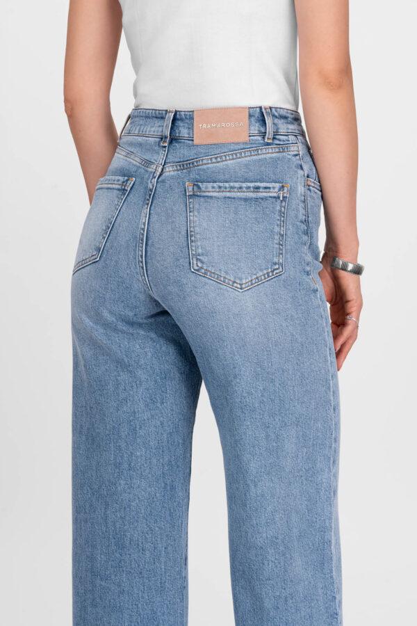 Sartoria Tramarossa JEANS VIOLA WIDE LEG IN DENIM BLU CHIARO