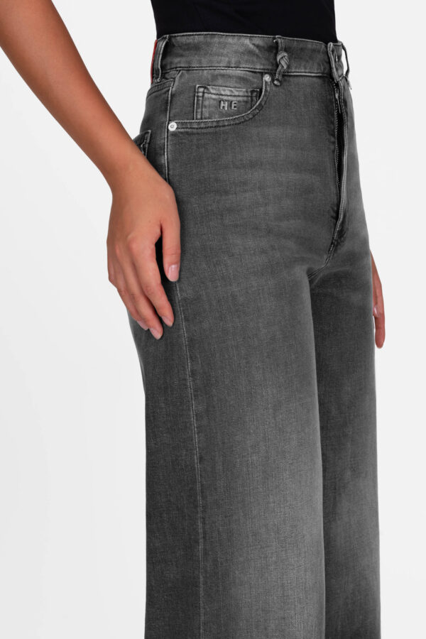 Sartoria Tramarossa JEANS VIOLA WIDE LEG IN DENIM NERO