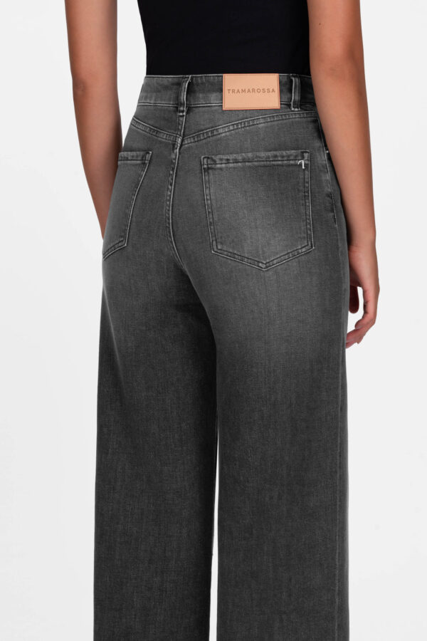 Sartoria Tramarossa JEANS VIOLA WIDE LEG IN DENIM NERO