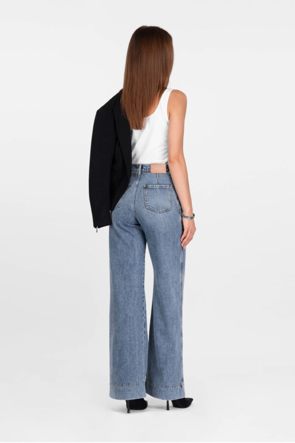 Sartoria Tramarossa JEANS VIRGINIA WIDE LEG IN DENIM BLU CHIARO