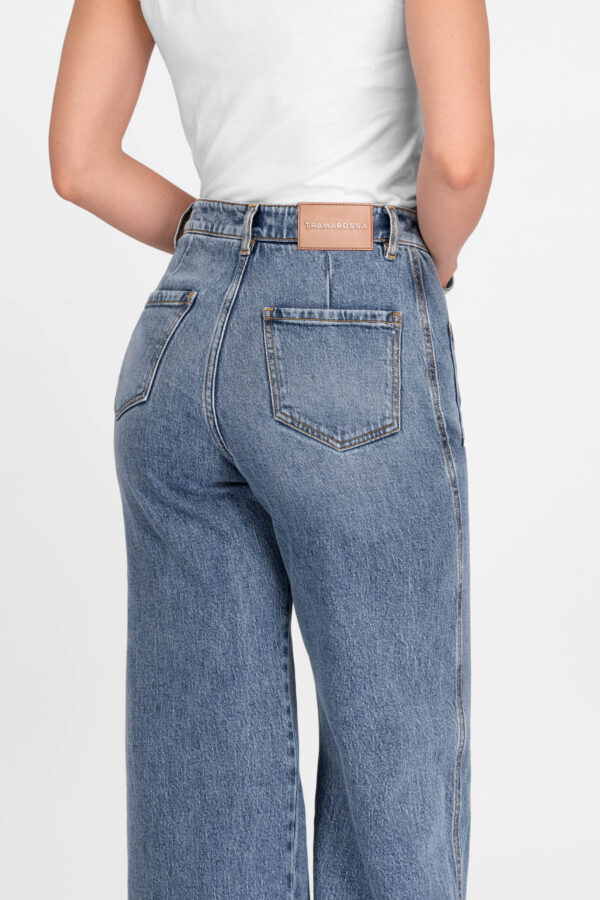 Sartoria Tramarossa JEANS VIRGINIA WIDE LEG IN DENIM BLU CHIARO
