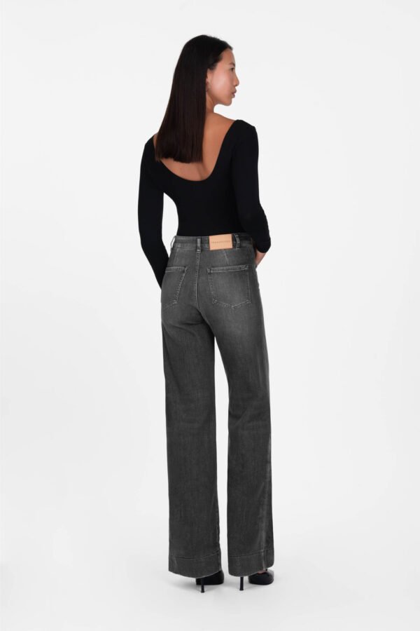 Sartoria Tramarossa JEANS VIRGINIA WIDE LEG IN DENIM NERO