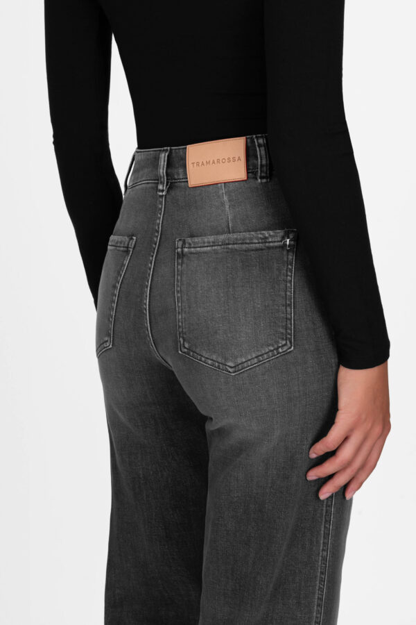 Sartoria Tramarossa JEANS VIRGINIA WIDE LEG IN DENIM NERO