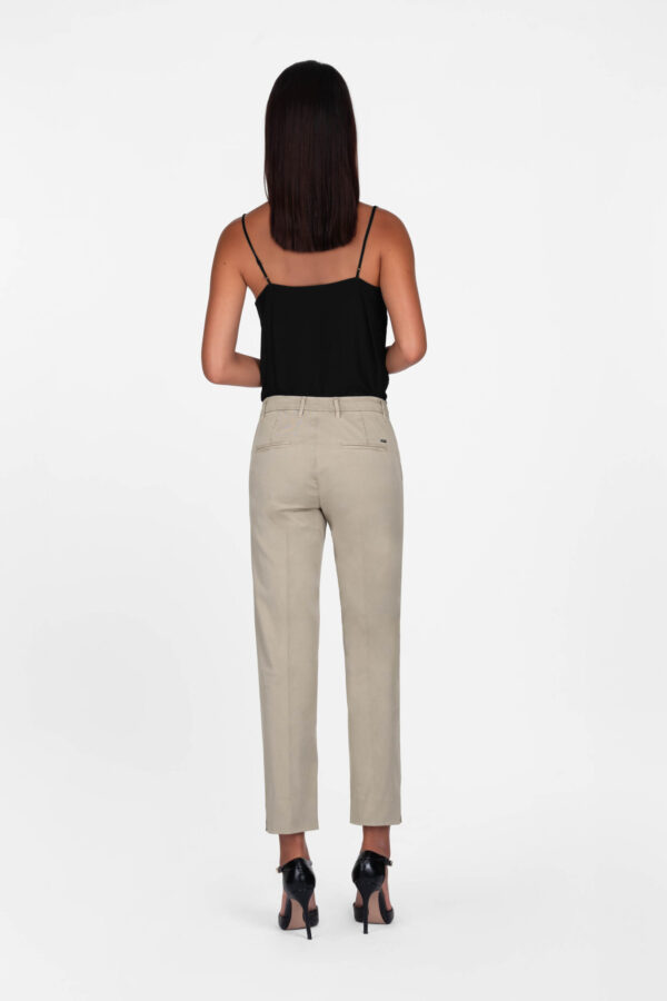 Sartoria Tramarossa PANTALONE ADELE SLIM IN COTONE BEIGE