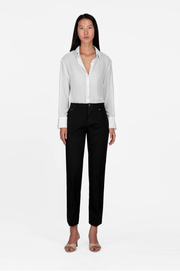 Sartoria Tramarossa PANTALONE ADELE SLIM IN DENIM NERO