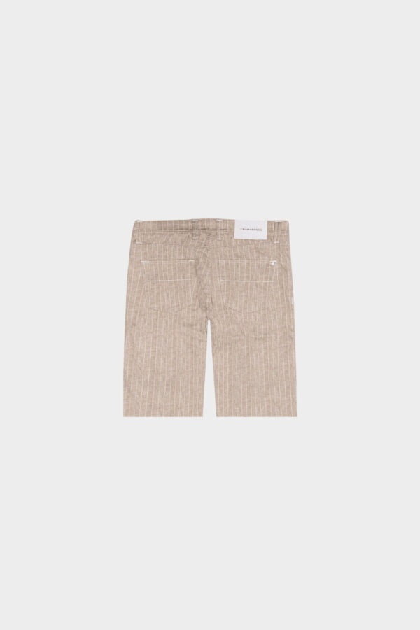 Sartoria Tramarossa PANTALONE ASCANIO CORTO IN DENIM STAMPATO BEIGE