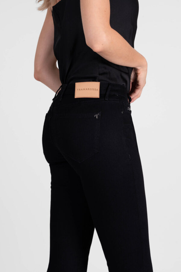 Sartoria Tramarossa PANTALONE BIANCA SLIM SKINNY IN DENIM STRETCH NERO