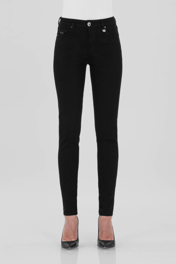 Sartoria Tramarossa PANTALONE BIANCA SLIM SKINNY IN DENIM STRETCH NERO