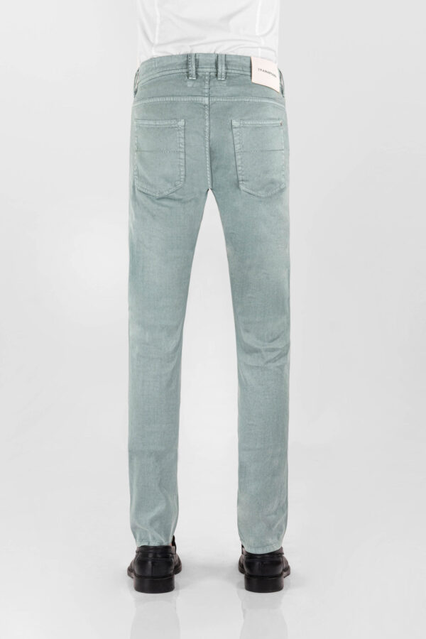 Sartoria Tramarossa PANTALONE LEONARDO BUTTONS REGULAR IN LINO VERDE