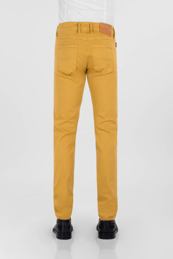 Sartoria Tramarossa PANTALONE LEONARDO ZIP SS SLIM IN GABARDINA DI COTONE STRETCH GIALLO