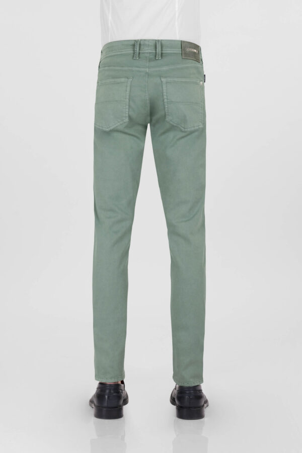 Sartoria Tramarossa PANTALONE LEONARDO ZIP SS SLIM IN GABARDINA DI COTONE STRETCH VERDE