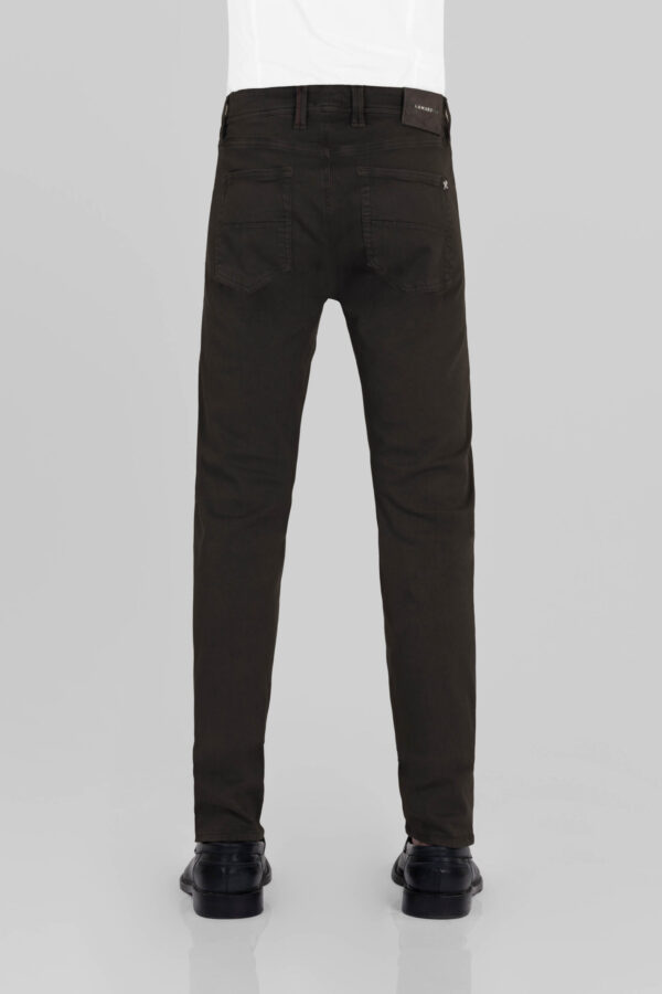 Sartoria Tramarossa PANTALONE LEONARDO ZIP SS SLIM IN GABARDINA LEGGERA STRETCH MARRONE