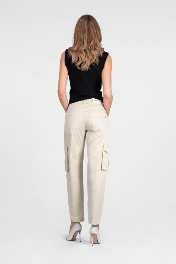 Sartoria Tramarossa PANTALONE LUCIA MUM IN GABARDINA DI COTONE BEIGE