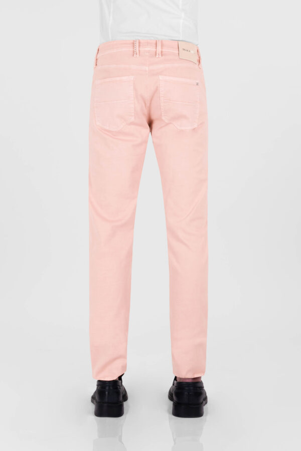 Sartoria Tramarossa PANTALONE MICHELANGELO ZIP SS REGULAR IN GABARDINA DI COTONE STRETCH ROSA