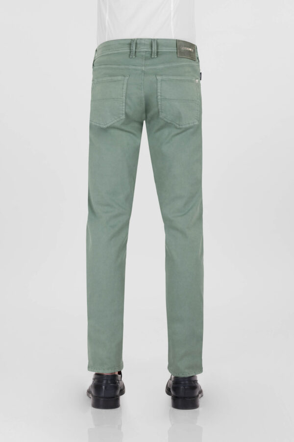 Sartoria Tramarossa PANTALONE MICHELANGELO ZIP SS REGULAR IN GABARDINA DI COTONE STRETCH VERDE
