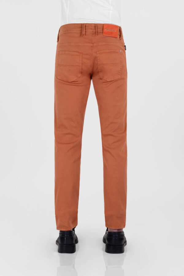 Sartoria Tramarossa PANTALONE MICHELANGELO ZIP SS REGULAR IN GABARDINA DI COTONE STRETCH ARANCIONE