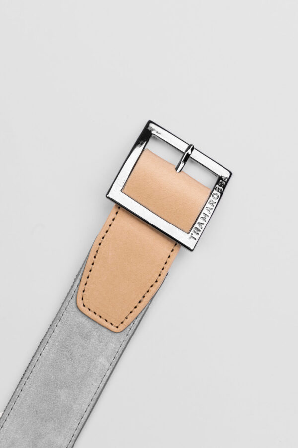 Sartoria Tramarossa CINTURA COLOR ARGENTO IN SUEDE