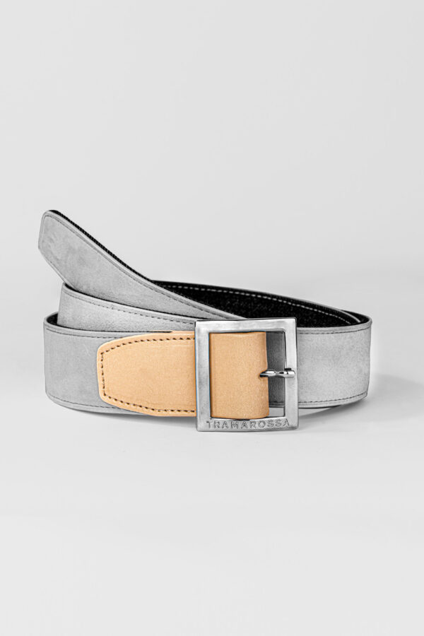 Sartoria Tramarossa CINTURA COLOR ARGENTO IN SUEDE