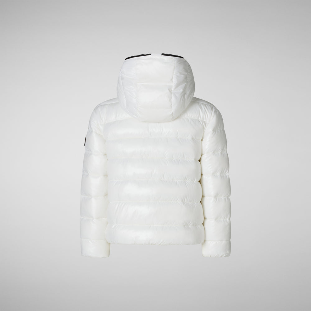 Save The Duck BOMBER CON CAPPUCCIO BAMBINA IMARA BIANCO