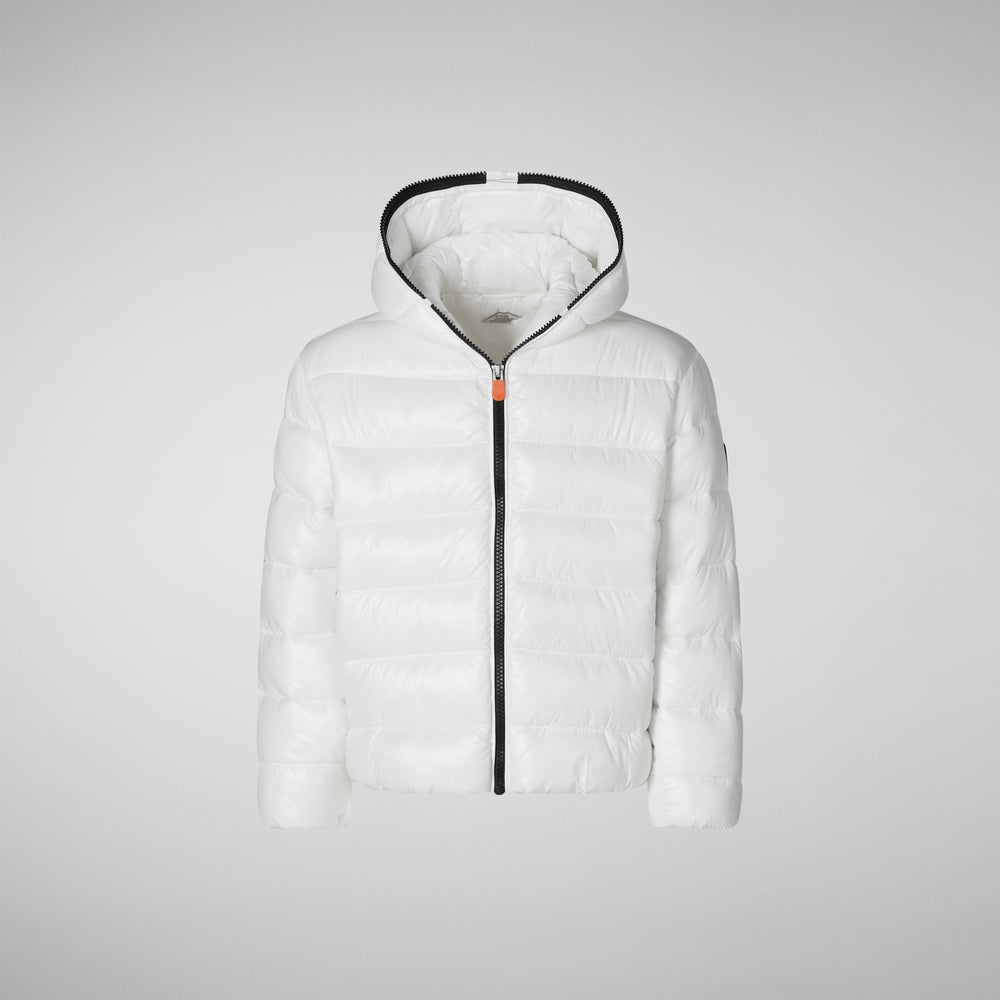 Save the duck BOMBER CON CAPPUCCIO BAMBINA IMARA BIANCO Save the duck BOMBER CON CAPPUCCIO BAMBINA IMARA BIANCO