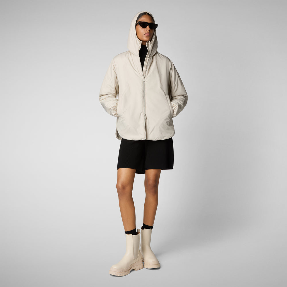 Save The Duck CAPPOTTO CON CAPPUCCIO NIAZ RAINY BEIGE