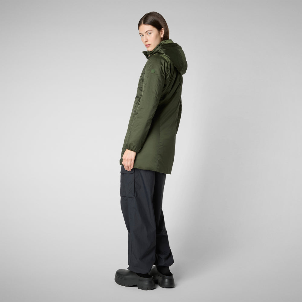 Save The Duck CAPPOTTO CON CAPPUCCIO RHIA PINE GREEN