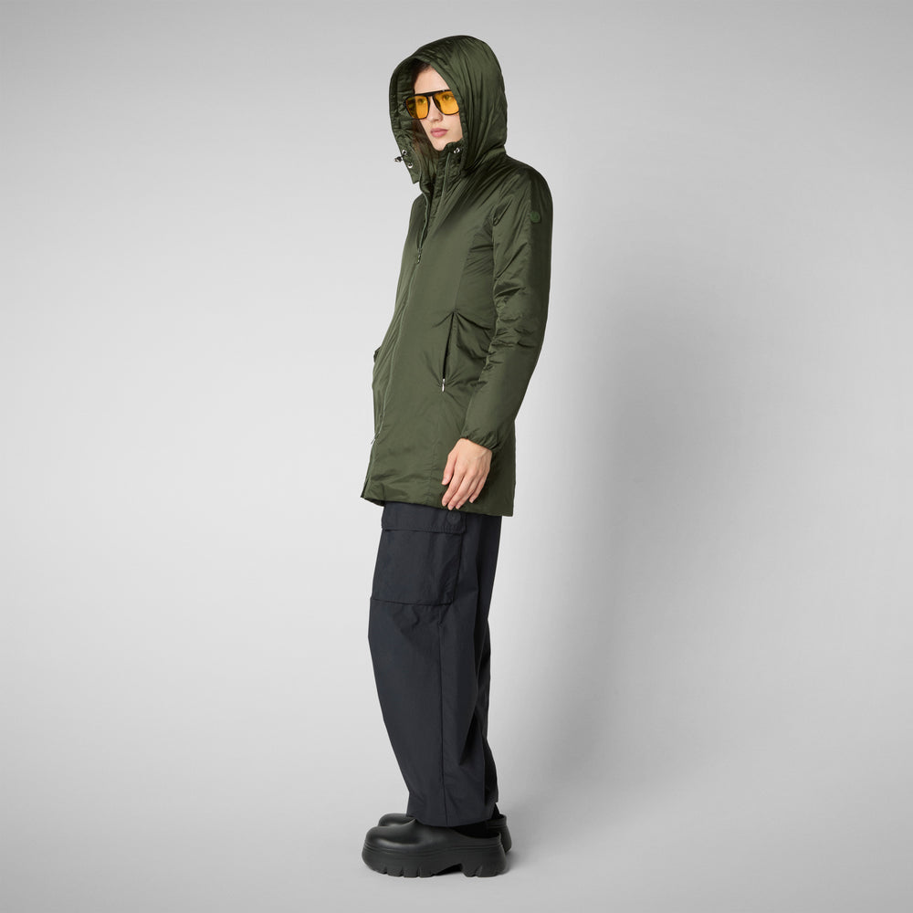 Save The Duck CAPPOTTO CON CAPPUCCIO RHIA PINE GREEN