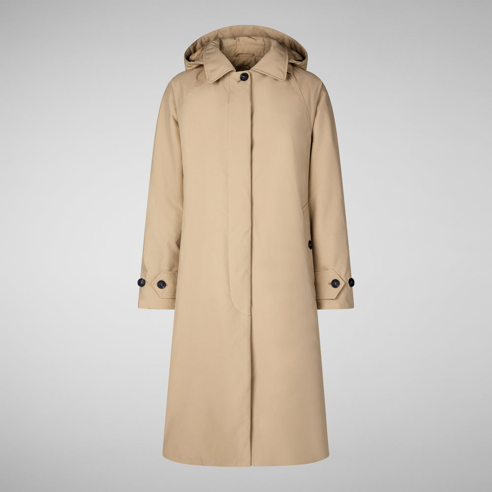 Save The Duck CAPPOTTO CON CAPPUCCIO ZOEY STARDUST BEIGE