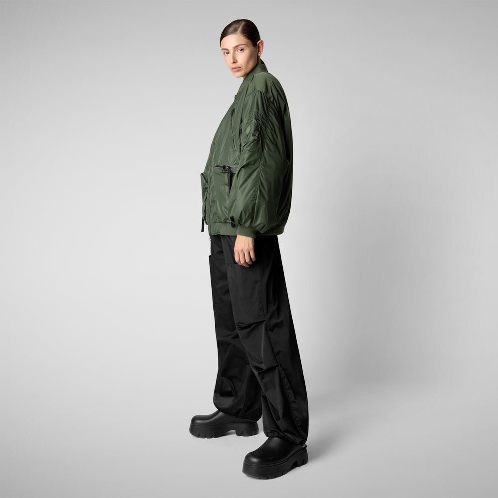 Save The Duck Giacca Bomber Unisex Usher Verde Timo