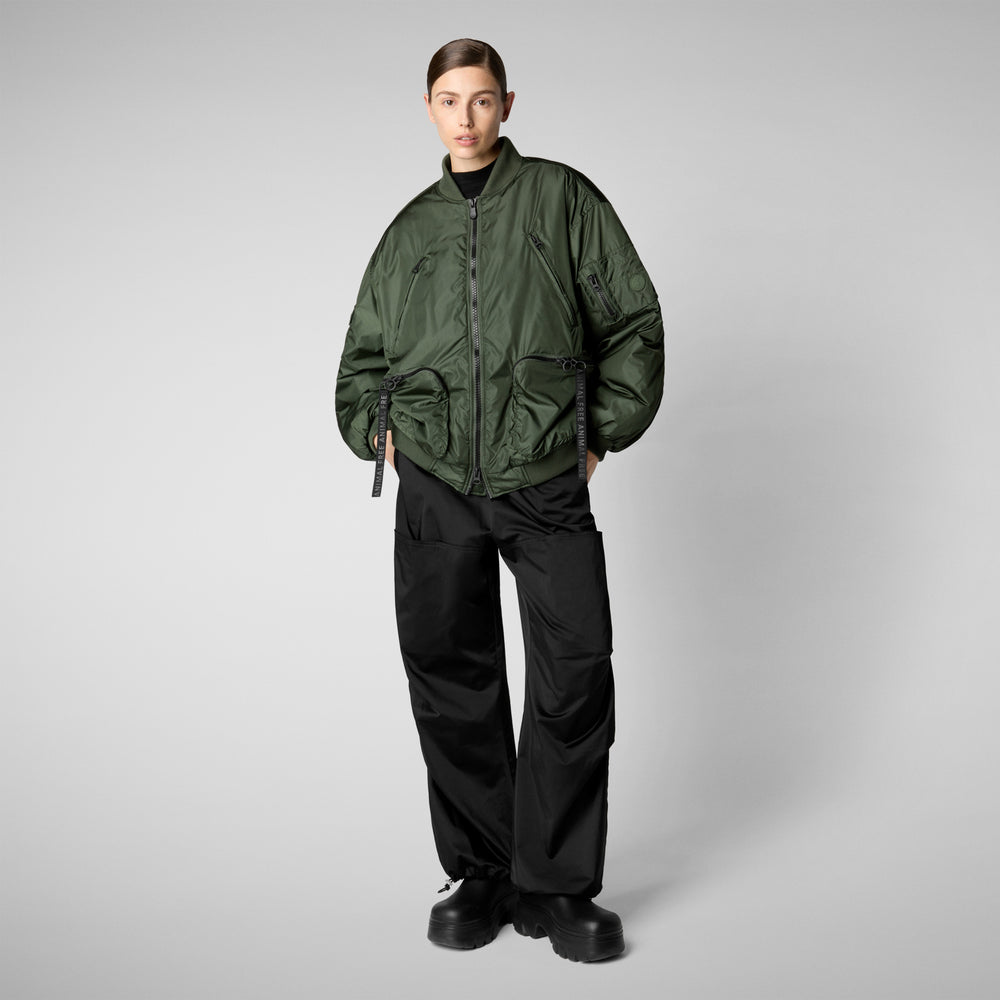 Save The Duck Giacca Bomber Unisex Usher Verde Timo