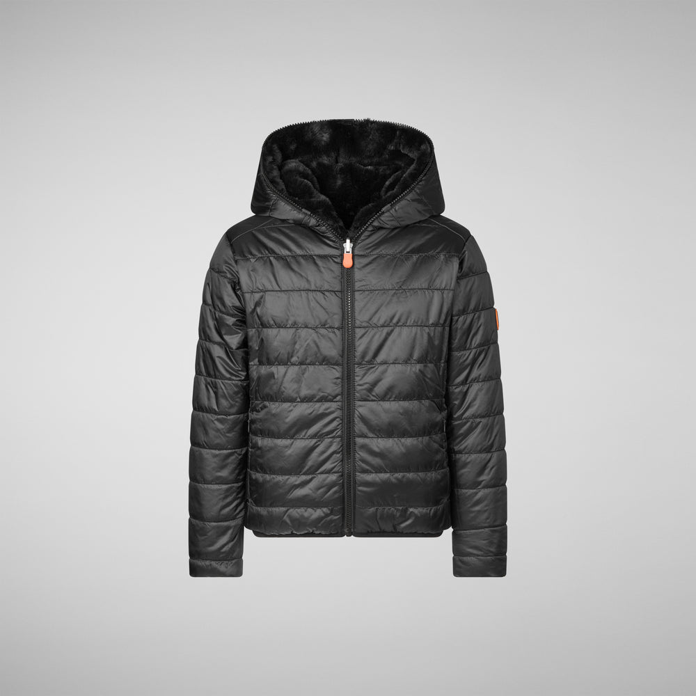 Save The Duck GIACCA CON CAPPUCCIO BAMBINA CHLOE NERO