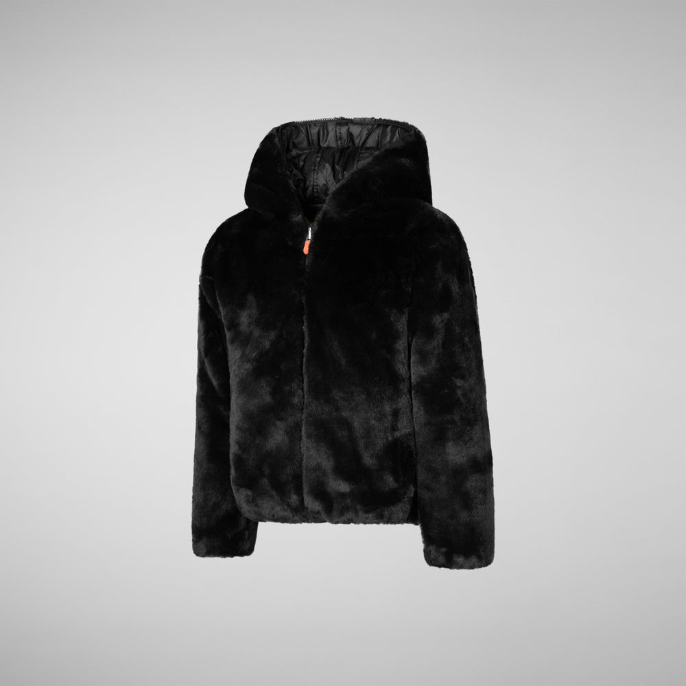 Save The Duck GIACCA CON CAPPUCCIO BAMBINA CHLOE NERO