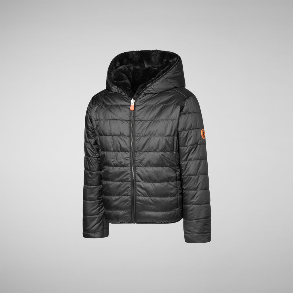 Save The Duck GIACCA CON CAPPUCCIO BAMBINA CHLOE NERO