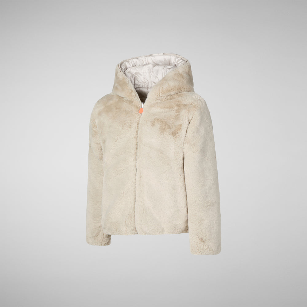 Save The Duck GIACCA CON CAPPUCCIO BAMBINA CHLOE RAINY BEIGE