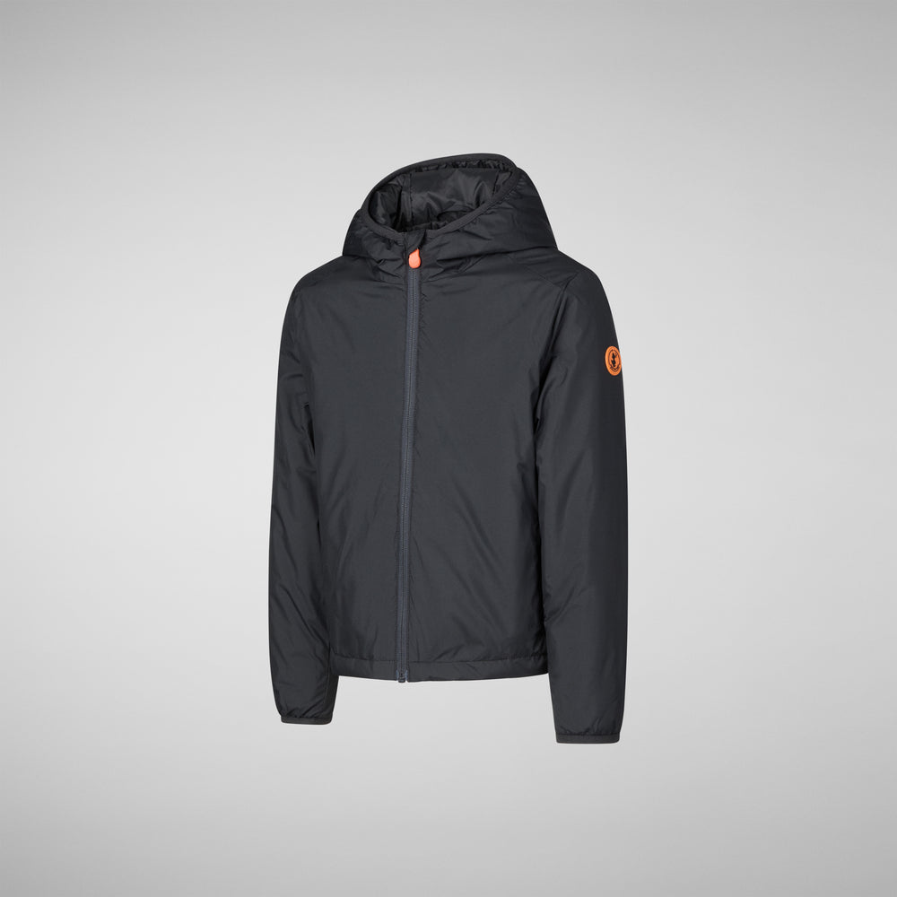 Save The Duck GIACCA CON CAPPUCCIO BAMBINO GARETH BLU NERO