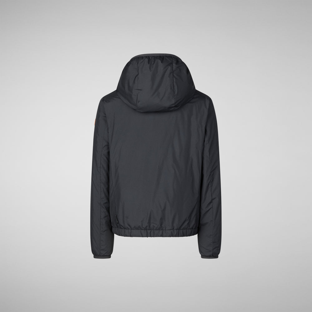 Save The Duck GIACCA CON CAPPUCCIO BAMBINO GARETH BLU NERO