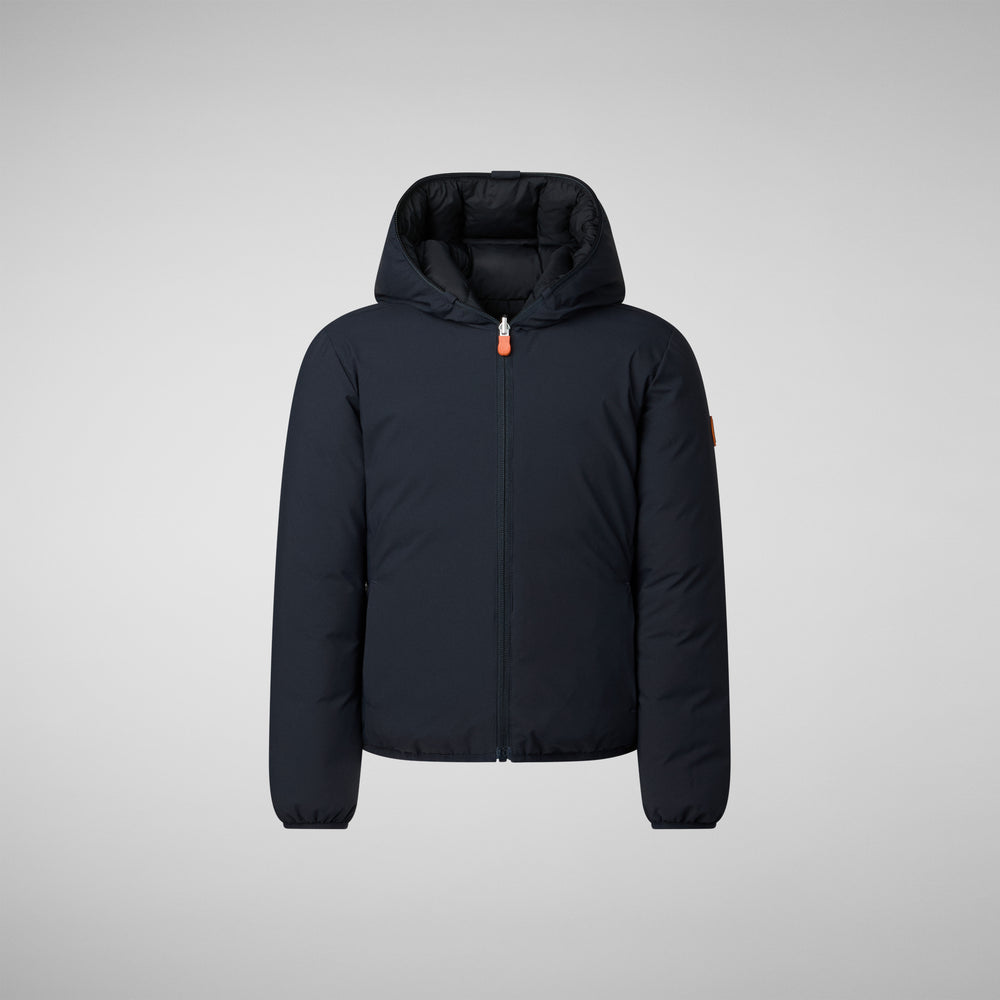 Save the duck GIACCA CON CAPPUCCIO BAMBINO OLIVER BLU NERO