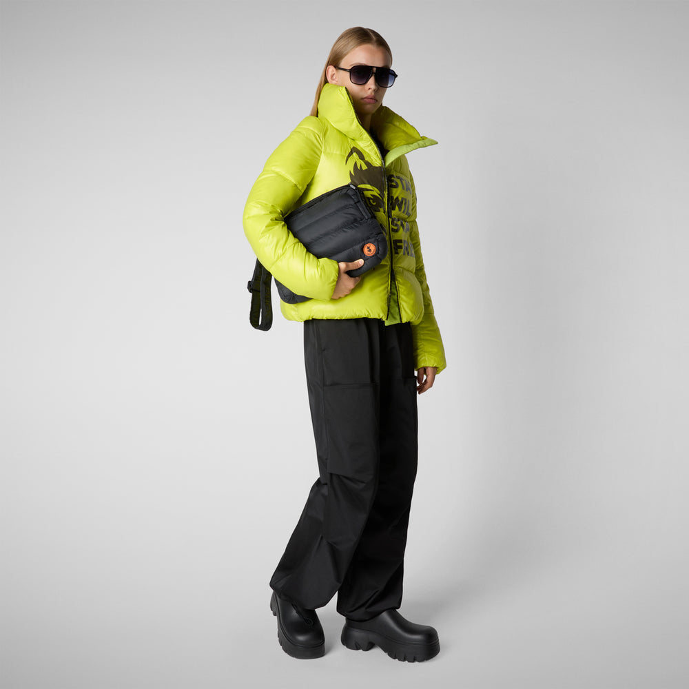 Save The Duck GIACCA DONNA IVY VERDE LIME WOLF PRINT