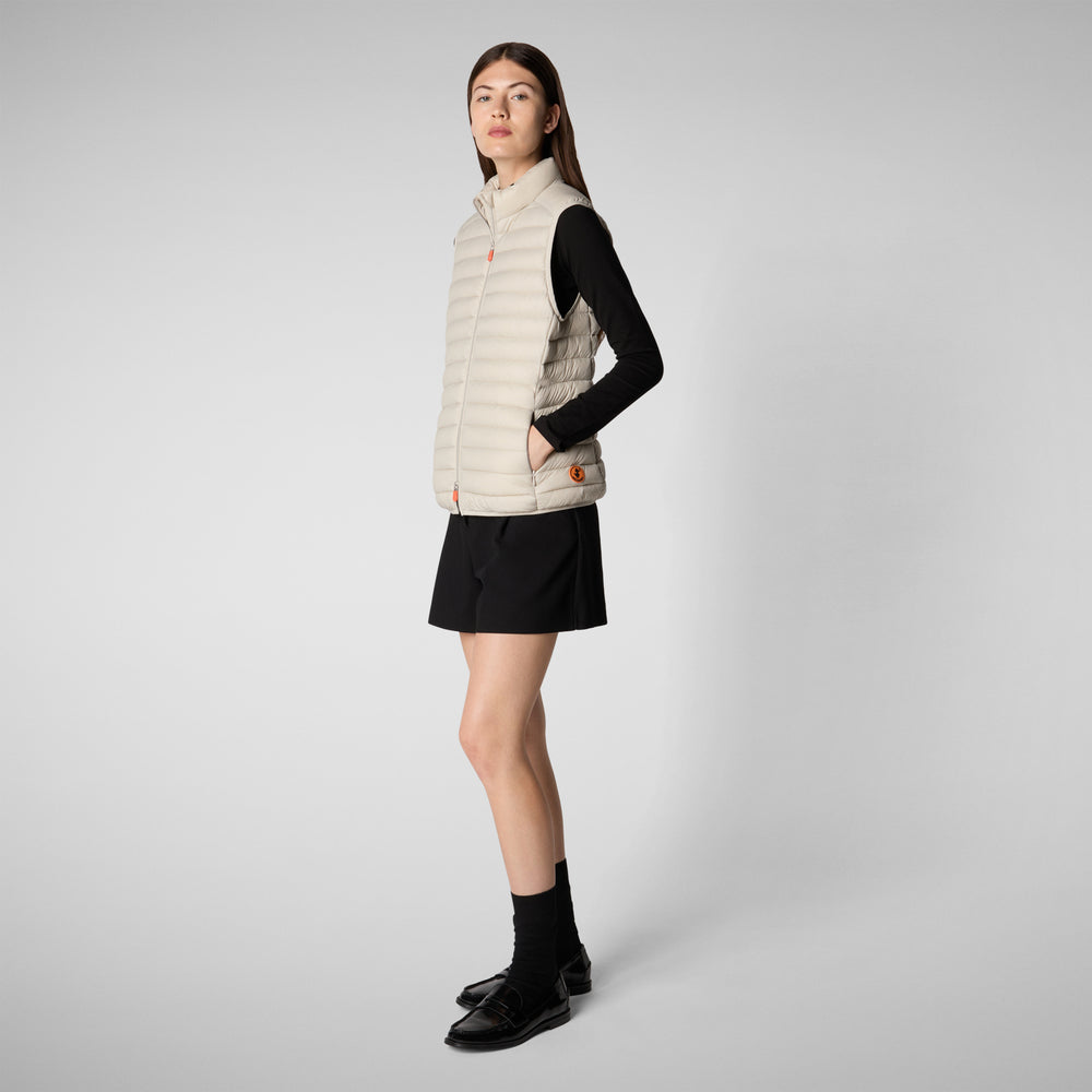 Save The Duck Gilet Imbottito Donna Charlotte Beige Chiaro