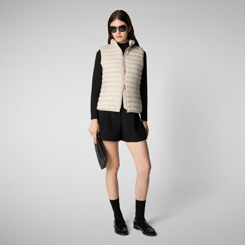 Save The Duck Gilet Imbottito Donna Charlotte Beige Chiaro