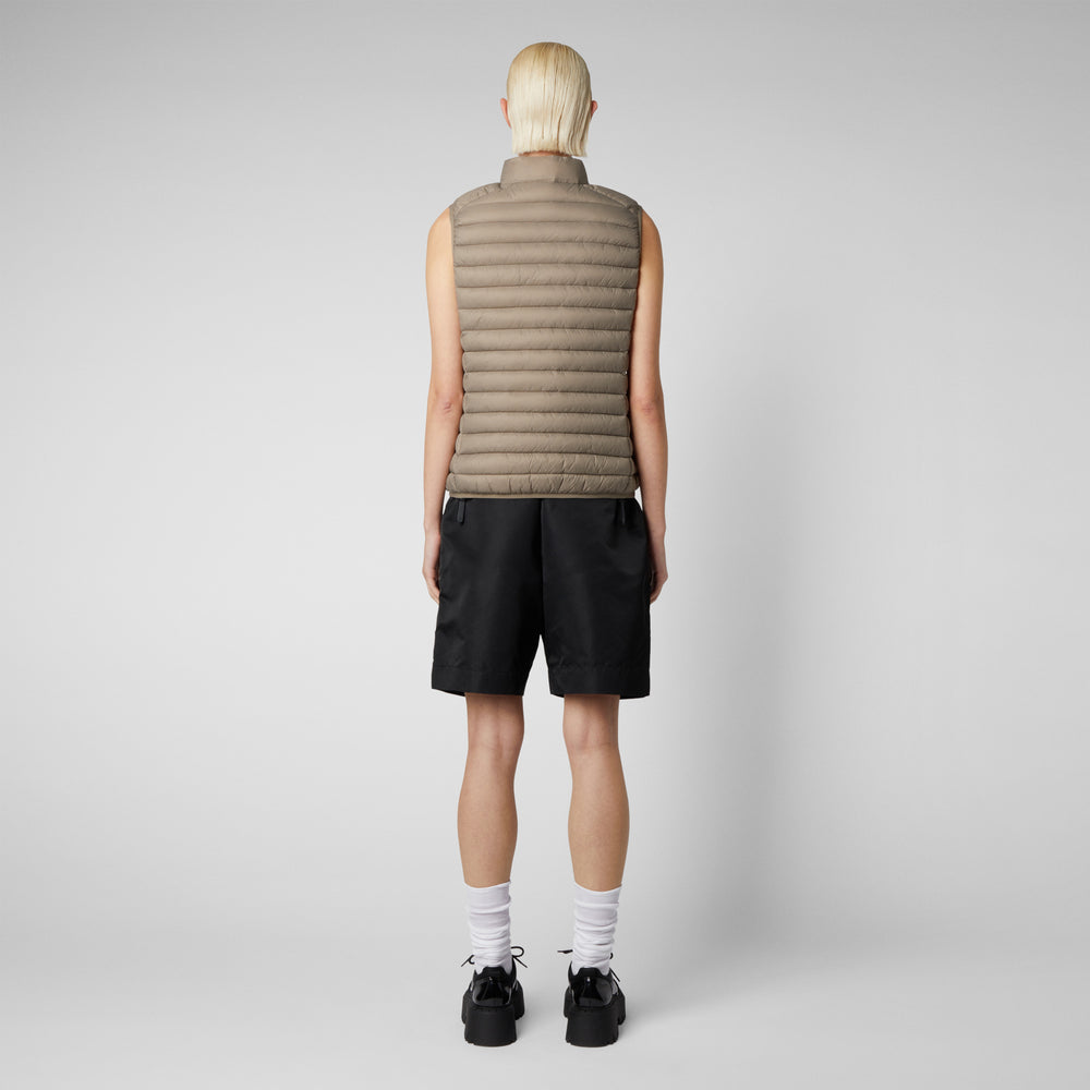 Save The Duck Gilet Imbottito Donna Charlotte Grigio Elefante