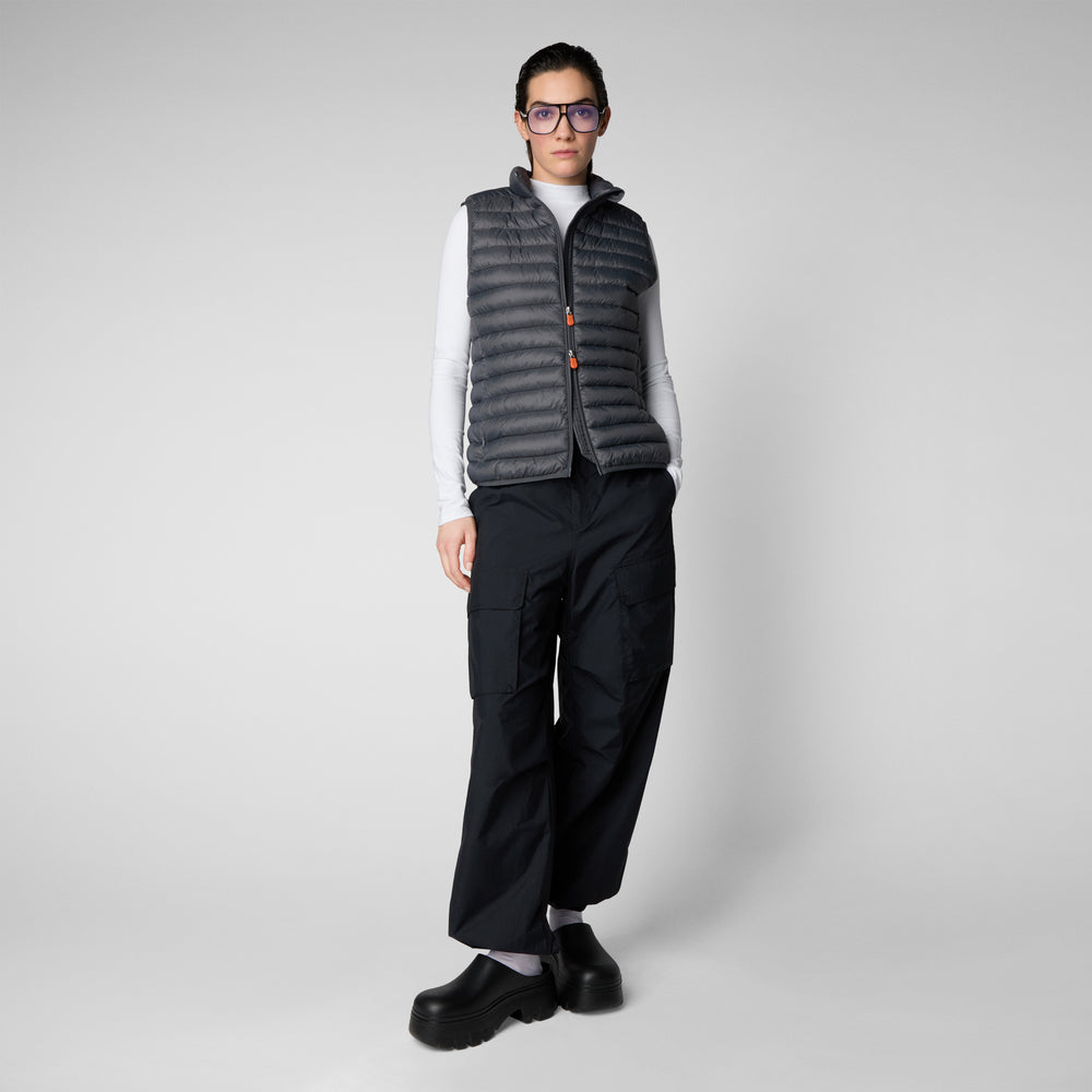 Save The Duck Gilet Imbottito Donna Charlotte Grigio Tempesta