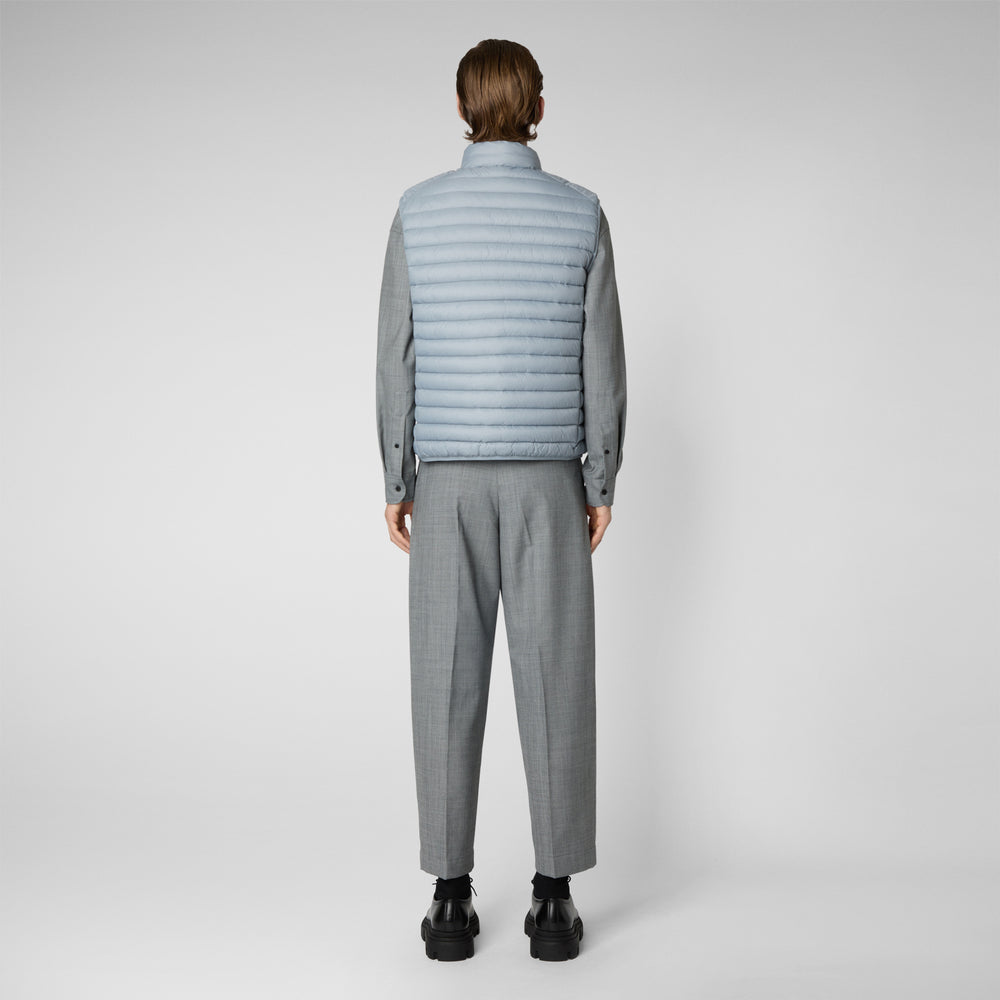 Save The Duck Gilet Imbottito Uomo Adam Grigio Ardesia Chiaro