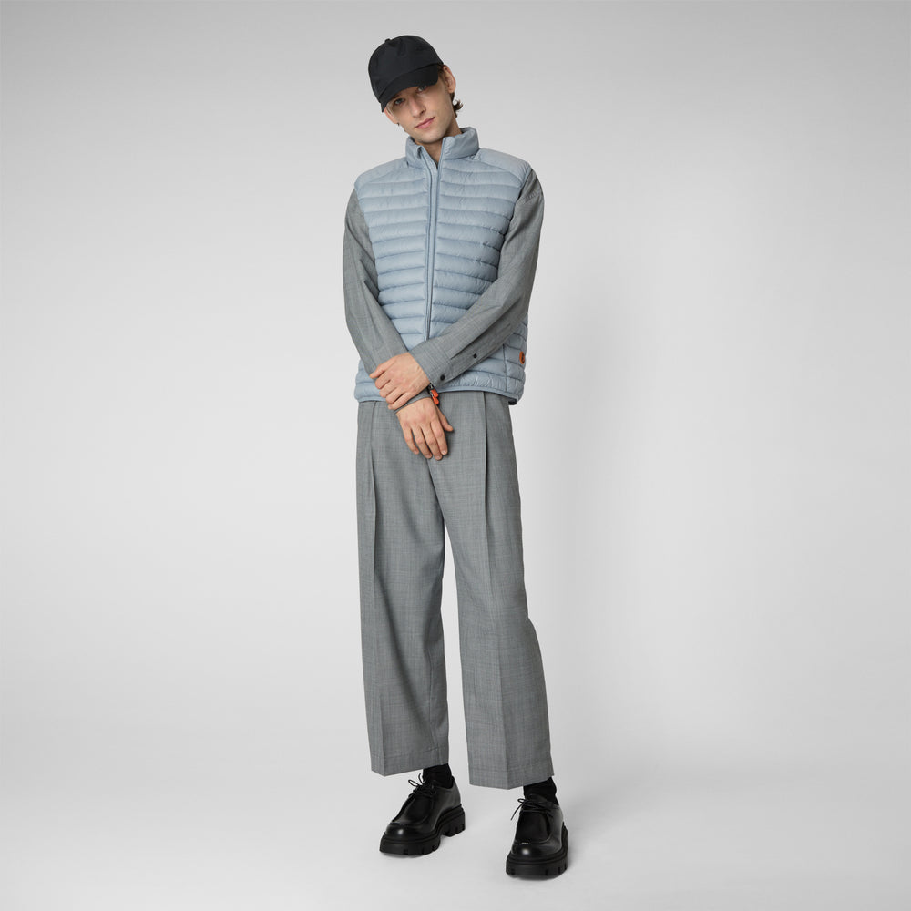 Save The Duck Gilet Imbottito Uomo Adam Grigio Ardesia Chiaro