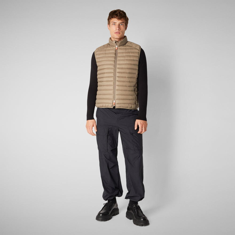 Save the duck Gilet imbottito uomo Adam Grigio elefante