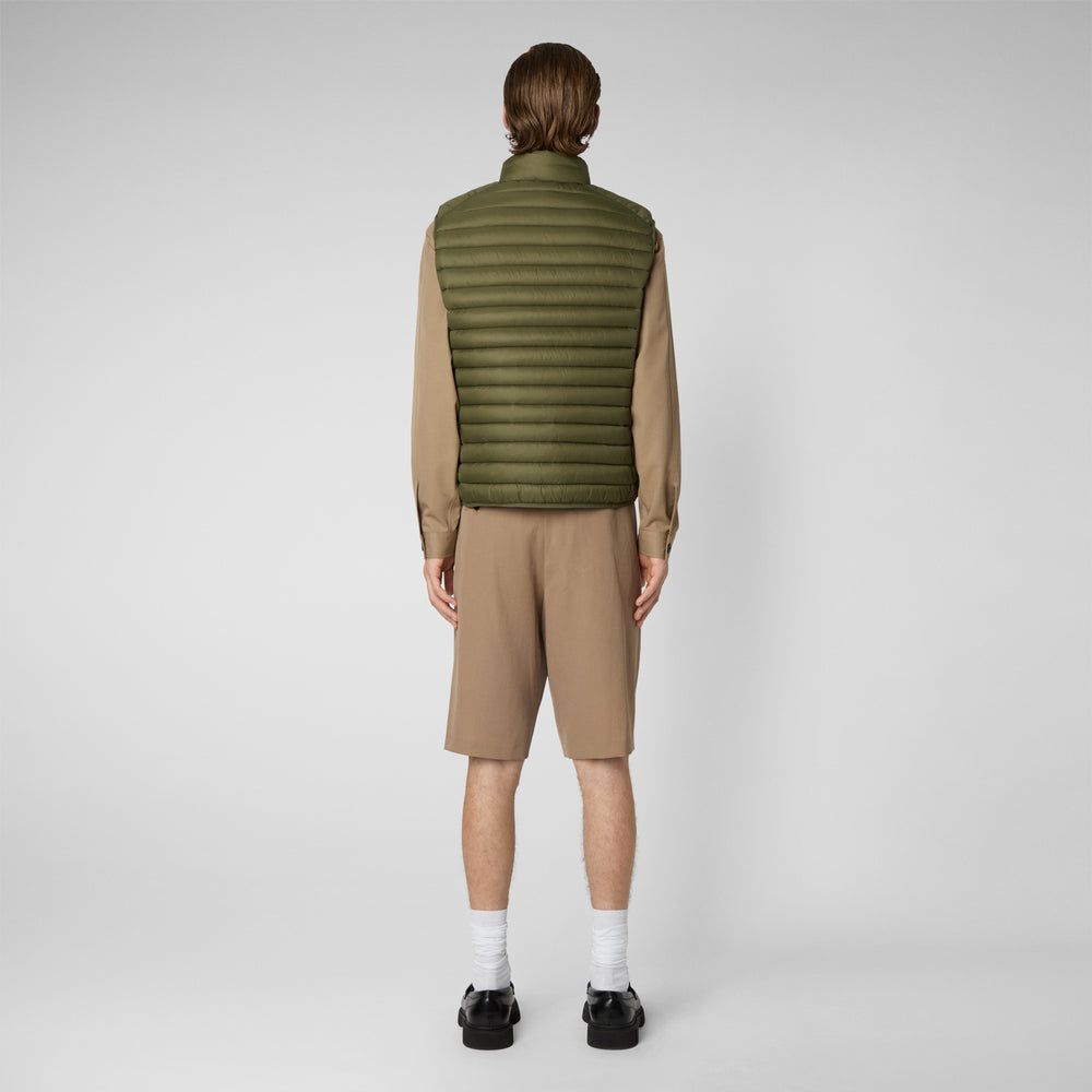 Save The Duck Gilet Imbottito Uomo Adam Verde Oliva