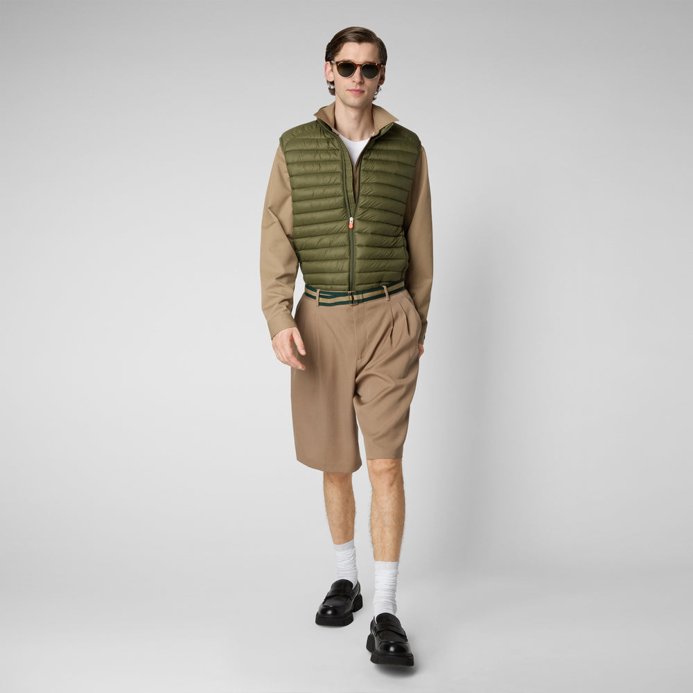 Save The Duck Gilet Imbottito Uomo Adam Verde Oliva
