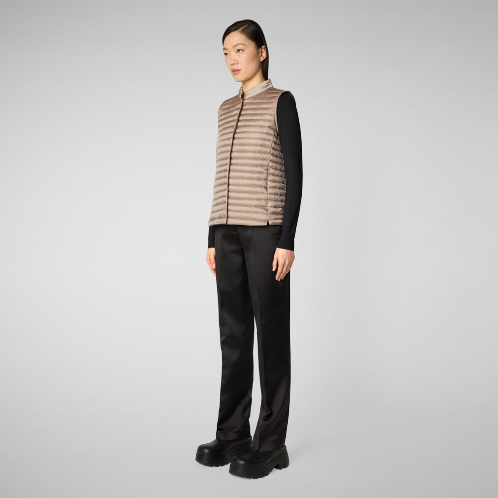 Save The Duck Gilet Trapuntato Donna Aria Grigio Perla