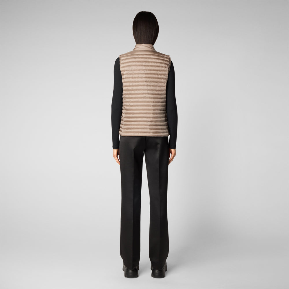 Save The Duck Gilet Trapuntato Donna Aria Grigio Perla